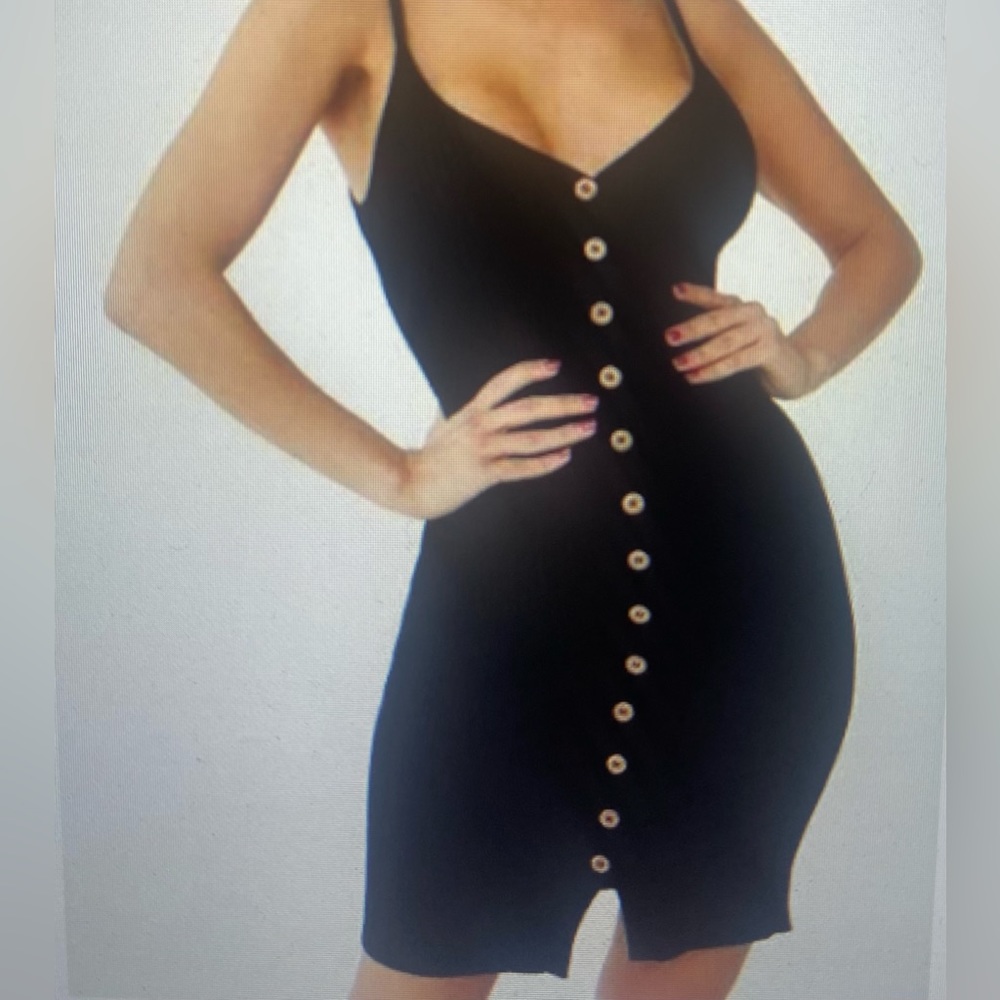 Forever 21 Ribbed Button Down Front Knit Mini Dress